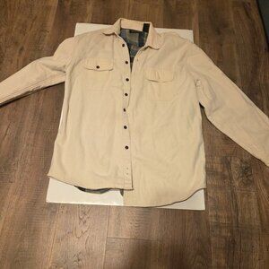 RedHead Sherpa Lined Flannel Shirt Cream Colored Denim Jacket - XLT